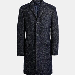 J. Crew Factory - Thompson Blue Herringbone Car Coat - Men's Size 40